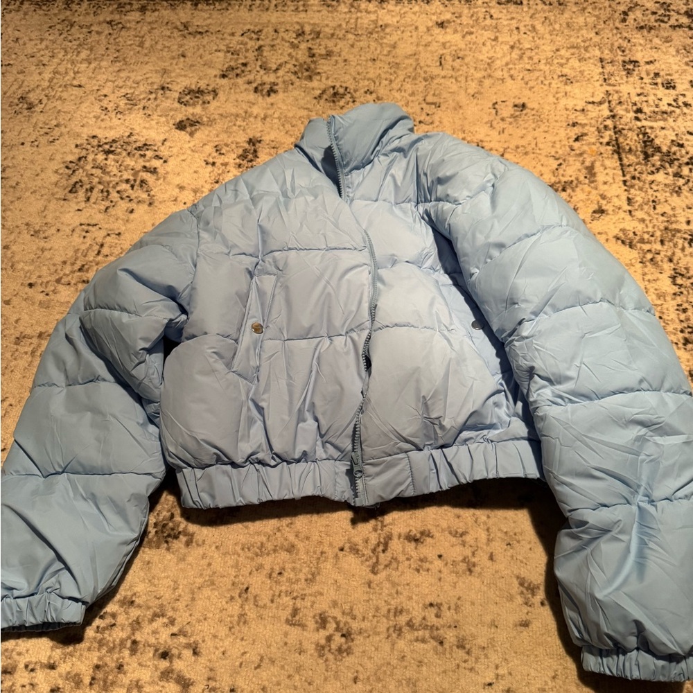 Light Blue Puffer Jacket